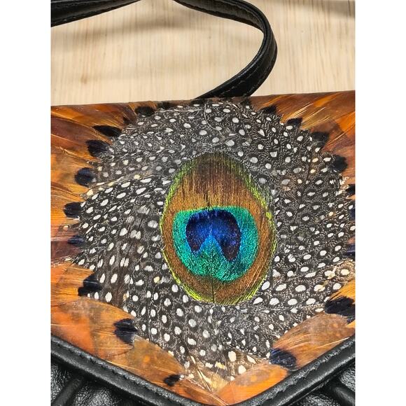 Vintage Lee Sands Hawaii Genuine Pheasant  Handbag Purse & Coin Purse - Picture 5 of 16